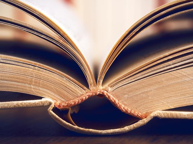 Spine of book